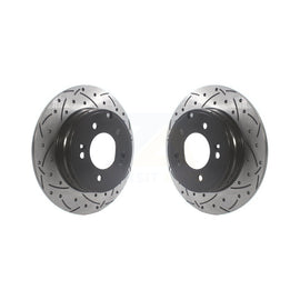 Rear Drill Slot Disc Brake Rotor Pair For Hyundai Sonata Kia Optima Tucson Azera