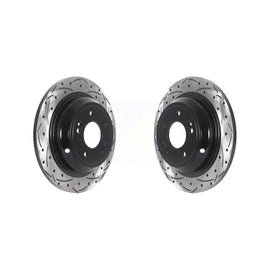 Rear Coated Drilled Slot Disc Brake Rotors Pair For Hyundai Genesis G80 Kia K900