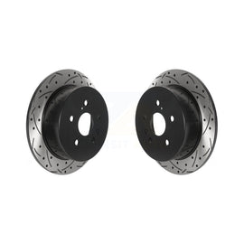 [Rear] 2009-2016 Toyota Venza Premium OE Drilled & Slotted Brake Rotor Kit For Max Performance Braking