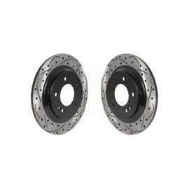 Rear Drill Slot Brake Rotors Pair For Kia Optima Hyundai Sonata Niro Ioniq GT EV