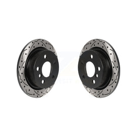 Rear Coated Drilled Slotted Disc Brake Rotors Pair For Mini Cooper