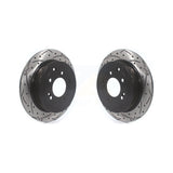 Rear Coated Drilled Slot Disc Brake Rotors Pair For Hyundai Tucson Kia Sportage