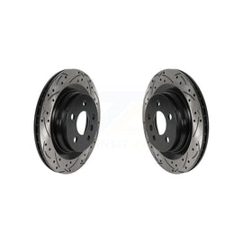 Rear Drilled Slot Brake Rotors Pair For BMW X1 Mini Cooper Countryman X2 Clubman