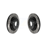 Rear Drilled Slot Brake Rotors Pair For BMW X1 Mini Cooper Countryman X2 Clubman
