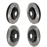 Front Rear Drill Slot Disc Brake Rotor Kit For Land Rover Discovery Sport Jaguar