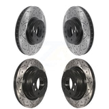 Front Rear Drill Slot Brake Rotors Kit For 17 BMW 328d With 340mm Diameter Rotor