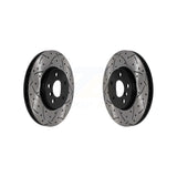 Front Coated Drill Slot Disc Brake Rotor Pair For Mini Cooper Countryman Clubman