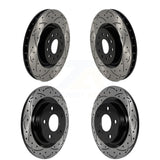 [Front+Rear] 2017-2020 Honda Civic Type R Premium OE Drilled & Slotted Brake Rotor Kit For Max Performance Braking