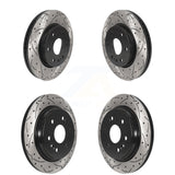 Front Rear Drill Slot Brake Rotor Kit For Chevrolet Silverado 1500 GMC Sierra XL