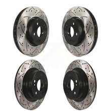 Charger l&#39;image dans la galerie, Front Rear Coated Drilled Slotted Disc Brake Rotors Kit For Mercedes-Benz C300