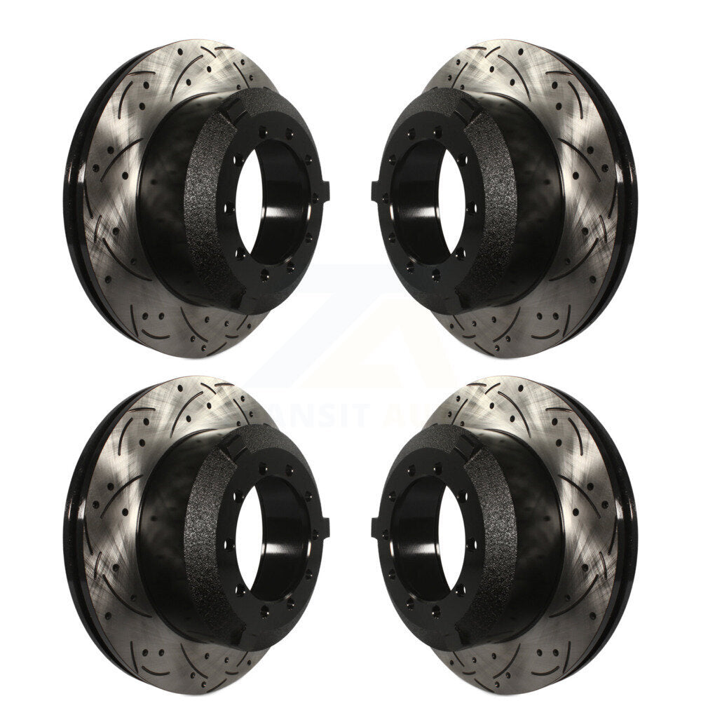 Front Rear Drill Slot Brake Rotor Kit For International IC Corporation TerraStar