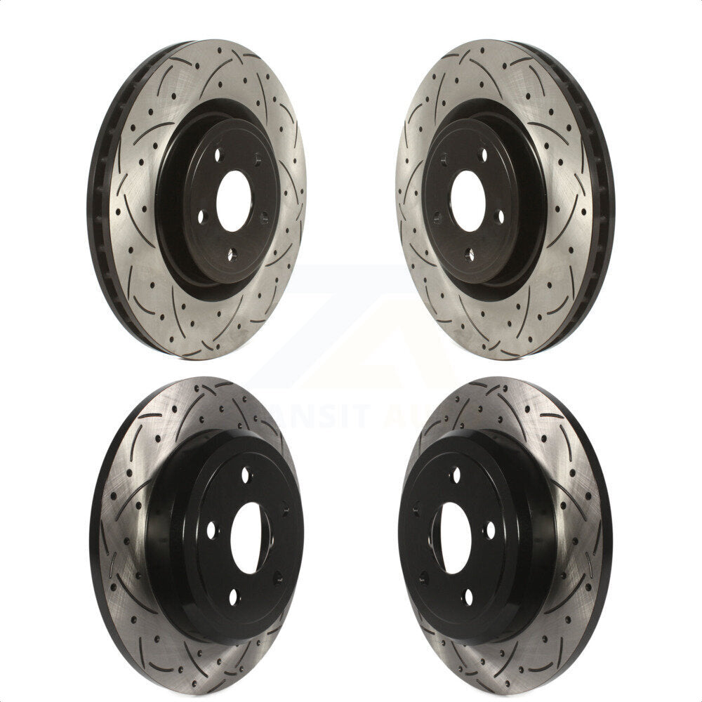 Front Rear Drilled Slot Disc Brake Rotors Kit For 2012 Jeep Grand Cherokee 6.4L