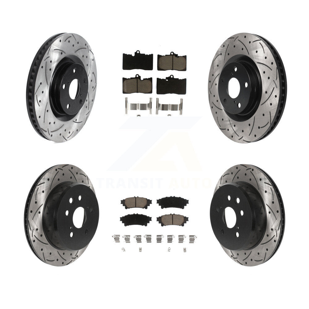 Front Rear Brake Rotor & Ceramic Pad Kit (6Pc) For Lexus GS350 IS300 IS350 RC350