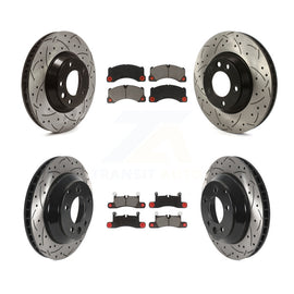 Front Rear Disc Brake Rotors And Ceramic Pads Kit (6Pc) For Porsche Cayenne