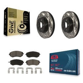 Front Drill Slot Brake Rotor Ceramic Pad Kit For Subaru Impreza Legacy Saab 9-2X