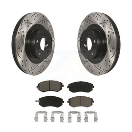 Front Drill Slot Brake Rotors Ceramic Pad Kit For Subaru Outback Forester Legacy