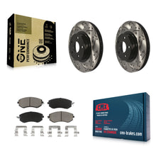 Charger l'image dans la galerie, Front Drilled Slot Brake Rotor Ceramic Pad Kit For Subaru Impreza Scion FR-S BRZ