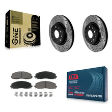 Load image into Gallery viewer, Front Coated Drilled Slotted Disc Brake Rotors Ceramic Pad Kit For Jeep Wrangler