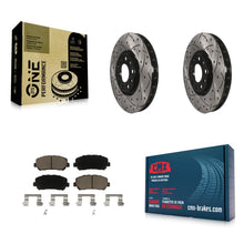 Load image into Gallery viewer, Front Drilled Slot Disc Brake Rotors Ceramic Pad Kit For Dodge Dart Chrysler 200