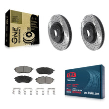 Load image into Gallery viewer, Front Drill Slot Brake Rotors Ceramic Pad Kit For Subaru Forester Outback Legacy