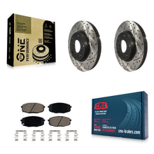 Load image into Gallery viewer, Front Drill Slot Brake Rotors Ceramic Pad Kit For Kia Hyundai Kona Soul Forte GT