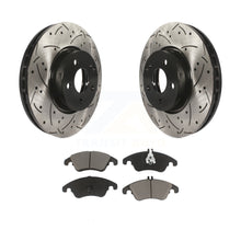 Charger l&#39;image dans la galerie, Front Drilled Slot Brake Rotors Ceramic Pad Kit For Mercedes-Benz E350 C300 C350