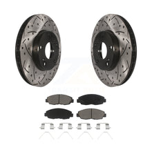 Charger l&#39;image dans la galerie, Front Drilled Slot Brake Rotor Ceramic Pad Kit For 2014-2015 Honda Civic Touring