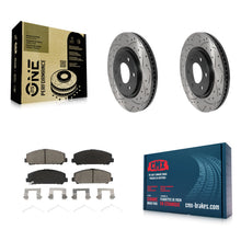 Load image into Gallery viewer, Front Drilled Slot Brake Rotors Ceramic Pad Kit For Nissan TITAN Armada INFINITI