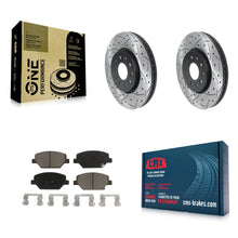 Charger l'image dans la galerie, Front Drilled Slot Brake Rotor Ceramic Pad Kit For Chevrolet Equinox GMC Terrain