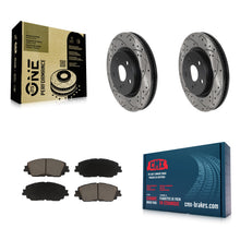 Charger l'image dans la galerie, Front Drilled Slot Brake Rotor Ceramic Pad Kit For Toyota Camry RAV4 Lexus ES350