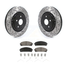 Charger l&#39;image dans la galerie, Front Drill Slot Brake Rotor Ceramic Pad Kit For Lexus RX350 RX450h Toyota Camry