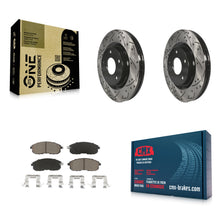 Load image into Gallery viewer, Front Coated Drill Slot Disc Brake Rotors Ceramic Pad Kit For Nissan Sentra Juke