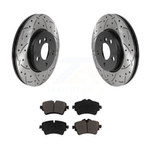 Charger l&#39;image dans la galerie, Front Coated Drill Slot Disc Brake Rotor Ceramic Pad Kit For Mini Cooper Clubman