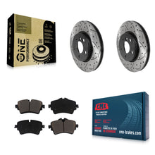 Load image into Gallery viewer, Front Coated Drill Slot Disc Brake Rotor Ceramic Pad Kit For Mini Cooper Clubman