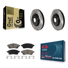 Load image into Gallery viewer, Front Drilled Slot Disc Brake Rotor &amp; Ceramic Pad Kit For Cadillac SRX Saab 9-4X