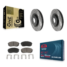 Load image into Gallery viewer, Front Drill Slot Disc Brake Rotors Ceramic Pad Kit For Hyundai Tucson Sonata Kia
