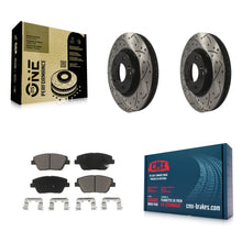 Load image into Gallery viewer, Front Drill Slot Disc Brake Rotors Ceramic Pad Kit For Hyundai Sonata Kia Optima