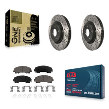 Load image into Gallery viewer, Front Coat Drill Slot Disc Brake Rotor Ceramic Pad Kit For INFINITI Q50 QX50 Q60