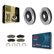 Charger l'image dans la galerie, Front Drilled Slot Brake Rotors Ceramic Pad Kit For INFINITI FX35 FX37 QX70 FX45