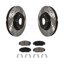 Charger l&#39;image dans la galerie, Front Drill Slot Disc Brake Rotors Ceramic Pad Kit For Honda Civic Acura RSX CSX