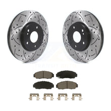 Load image into Gallery viewer, Front Drilled Slot Brake Rotors Ceramic Pad Kit For Honda Accord Acura TL TSX CL