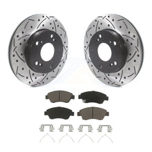 Charger l&#39;image dans la galerie, Front Drill Slot Disc Brake Rotor Ceramic Pad Kit For Honda Civic Acura RSX CR-Z