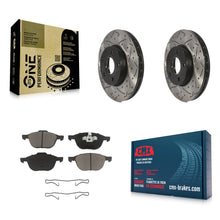 Load image into Gallery viewer, Front Coated Drilled Slot Disc Brake Rotors Ceramic Pad Kit For Ford Focus C-Max