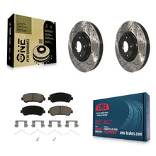Load image into Gallery viewer, Front Coated Drilled Slotted Disc Brake Rotors Ceramic Pad Kit For Nissan Maxima