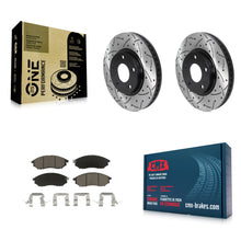 Load image into Gallery viewer, Front Coated Drilled Slot Disc Brake Rotors Ceramic Pad Kit For INFINITI Q45 M45