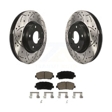 Charger l&#39;image dans la galerie, Front Coat Drill Slot Disc Brake Rotors Ceramic Pad Kit For 2013-2015 Mazda CX-5