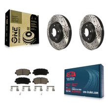 Load image into Gallery viewer, [Front] 2013-2015 Mazda CX-5 Performance Drilled &amp; Slotted Brake Rotor &amp; Ceramic Pads Kit For Max Braking