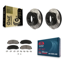 Load image into Gallery viewer, Front Drilled Slot Brake Rotor &amp; Ceramic Pad Kit For Ford F-250 Super Duty F-350