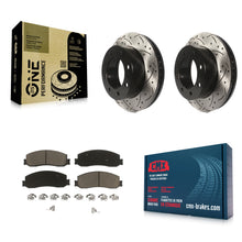 Load image into Gallery viewer, Front Drill Slot Brake Rotor Ceramic Pad Kit For Ford F-350 Super Duty F-250 4WD