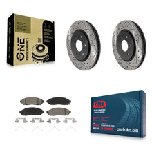 Charger l'image dans la galerie, Front Drill Slot Disc Brake Rotor Ceramic Pad Kit For Nissan Frontier Pathfinder